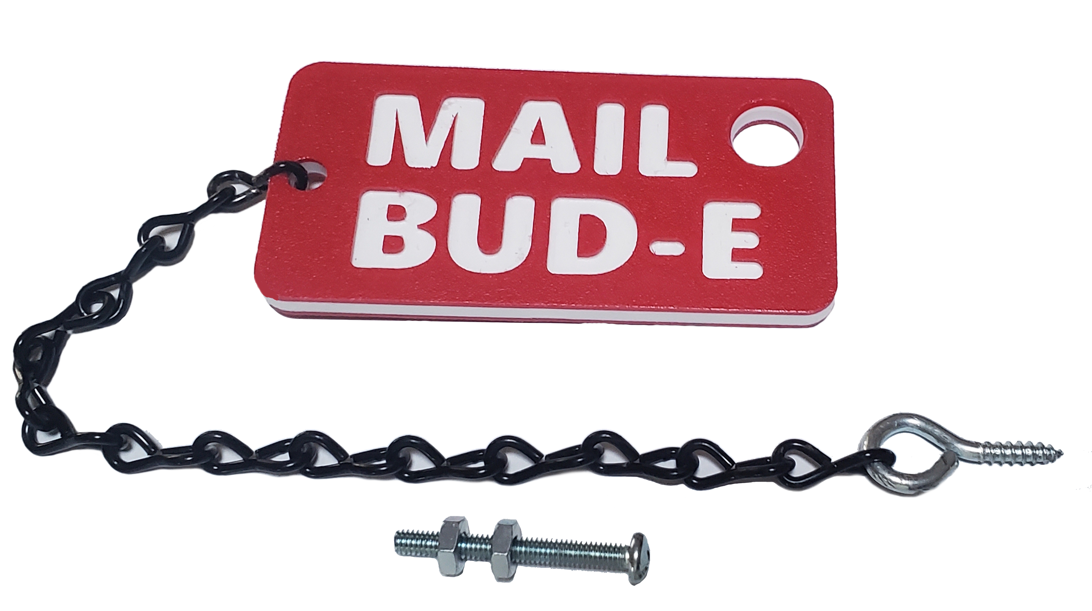 MailBud-E Mail Alert box contents including indicator and mounting hardware
